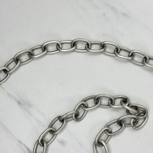 Womens Southwestern Concho Chain Link Belt Silver Tone Boho One Size OS ✨ - Picture 7 of 10